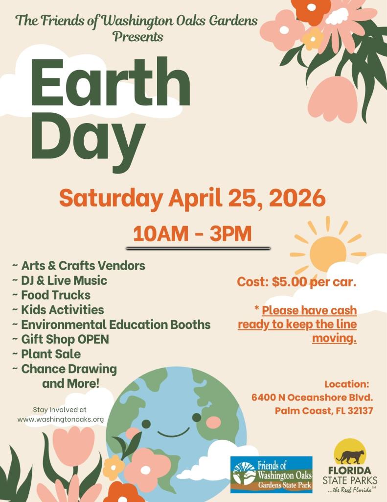 Washington Oaks Gardens Annual Earth Day 2026